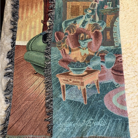 Walt Disney World Tapestry Woven Throw-  Mickeys Holiday - Picture 4 of 4